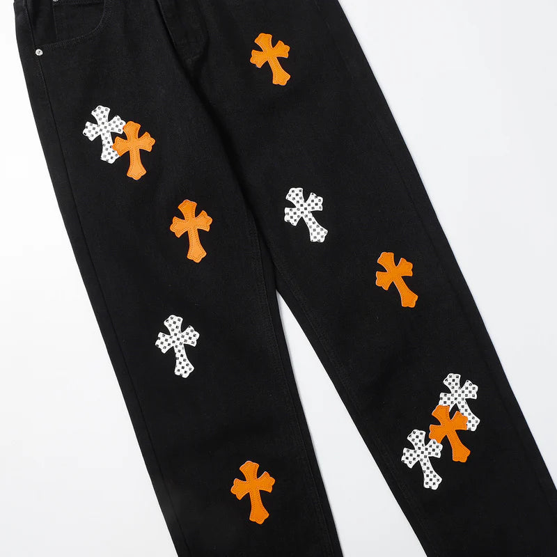 CH CROW HEARTS JEANS NOIR