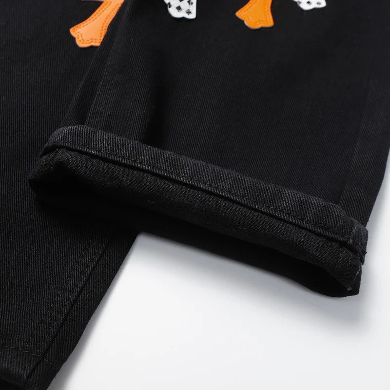 CH CROW HEARTS JEANS NOIR