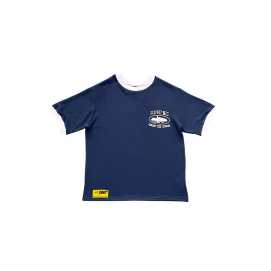 T-SHIRT GAUFRÉ CORTEIZ INSIGNIA MARINE