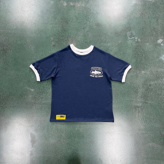 T-SHIRT GAUFRÉ CORTEIZ INSIGNIA MARINE