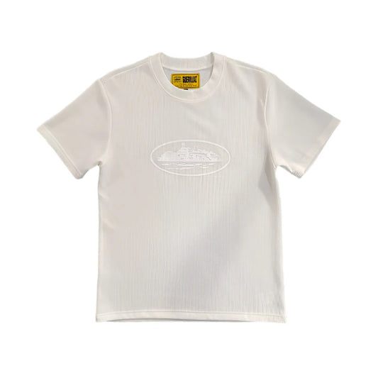 T-SHIRT GAUFRÉ CORTEIZ INSIGNIA BLANC