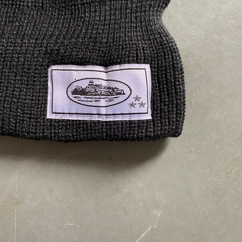 CAGOULE EN TRICOT CORTEIZ NOIR BLANC