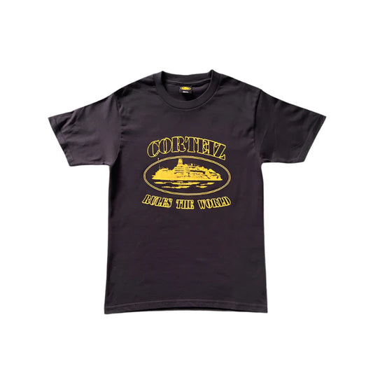 T-SHIRT CORTEIZ OG ALCATRAZ NOIR JAUNE