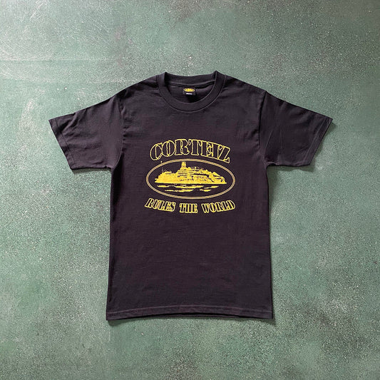T-SHIRT CORTEIZ OG ALCATRAZ NOIR JAUNE