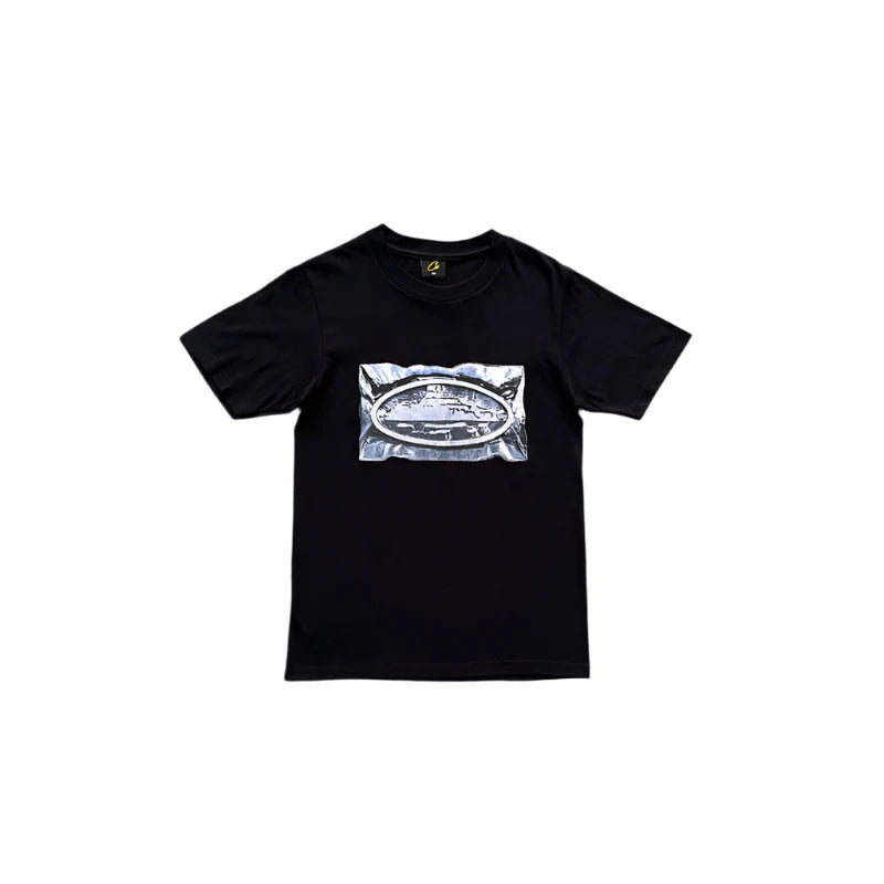T-shirt noir sous vide Corteiz