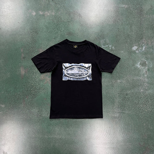 T-shirt noir sous vide Corteiz