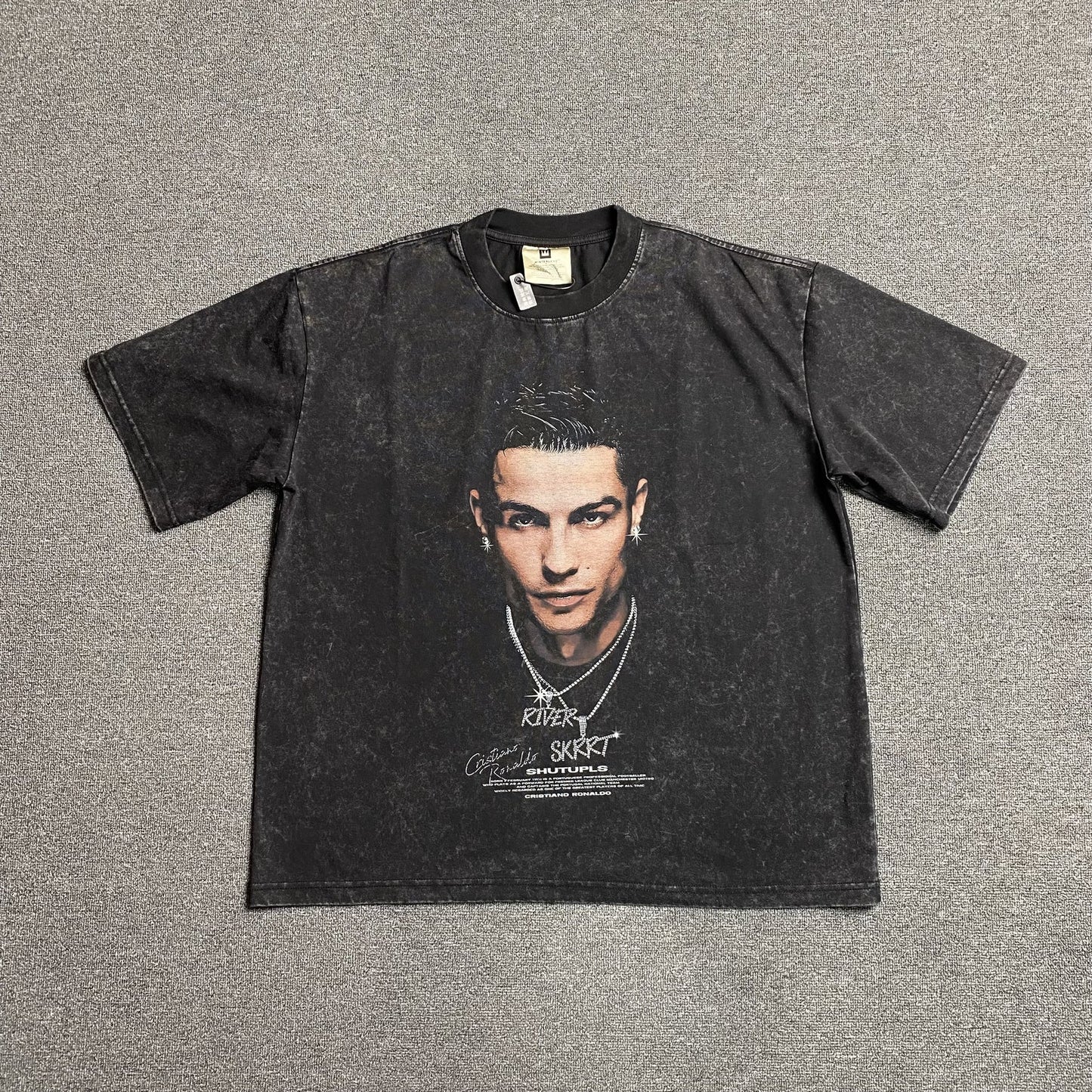 T-SHIRT ICON CR7 GRIS FONCÉ