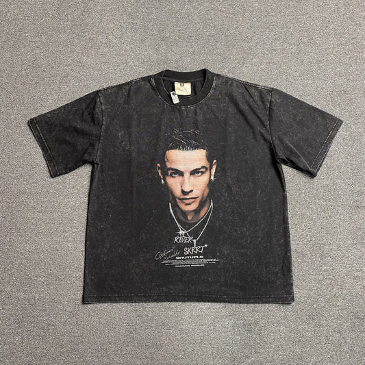 T-SHIRT ICON CR7 GRIS FONCÉ