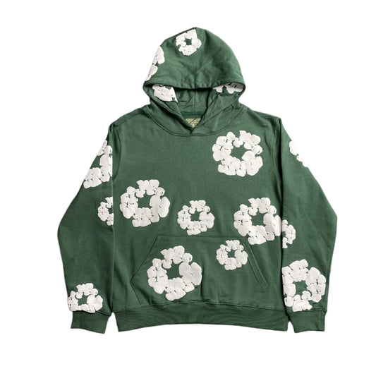 Sweat à capuche Denim Tears vert