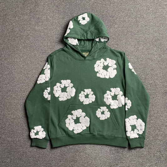 Sweat à capuche Denim Tears vert