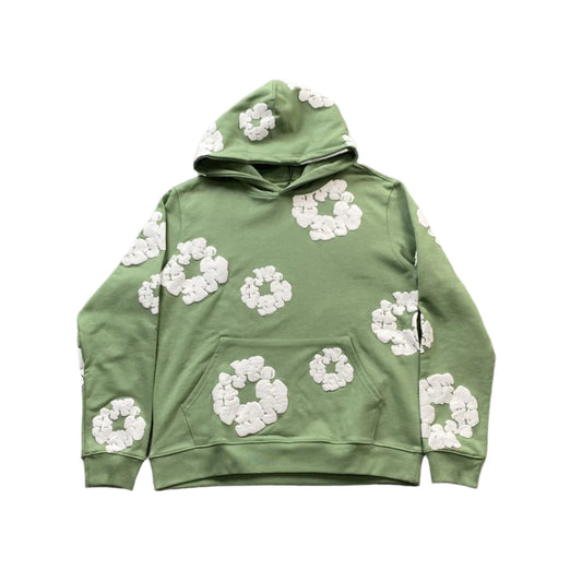 Sweat à capuche Denim Tears vert clair