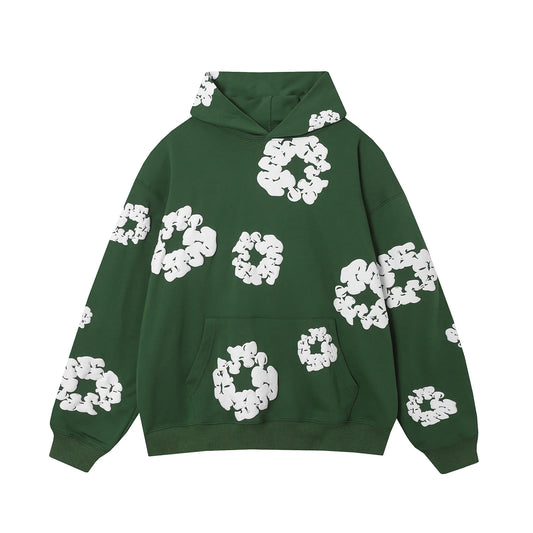 Sweat à capuche Denim Tears vert foncé