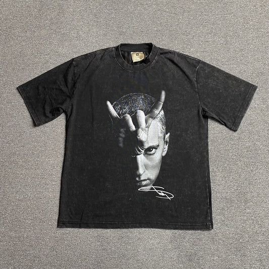 T-SHIRT ICON EMINEM GRIS FONCÉ