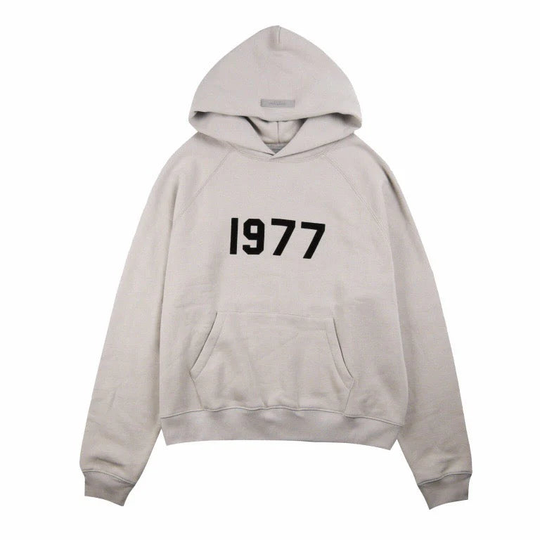 Sweat à capuche FEAR OF GOD ESSENTIALS « 1977 » gris pierre
