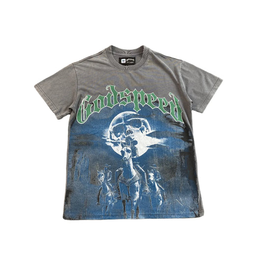 T-SHIRT GODSPEED AMIGOS GRIS DÉLAVÉ