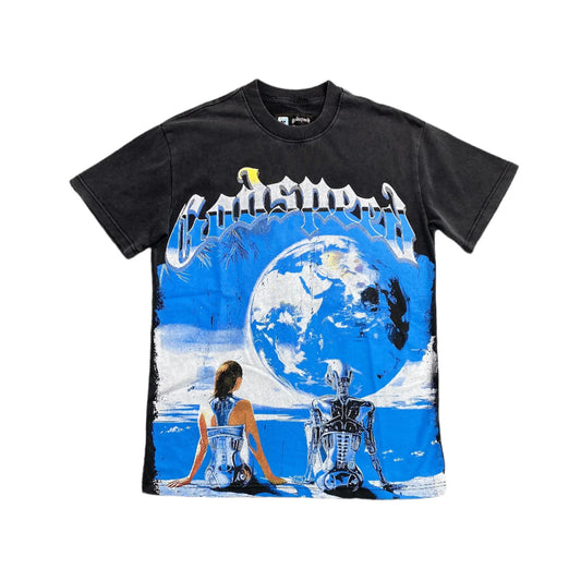 T-SHIRT GODSPEED ARTIFICIAL LOVE NOIR DÉLAVÉ