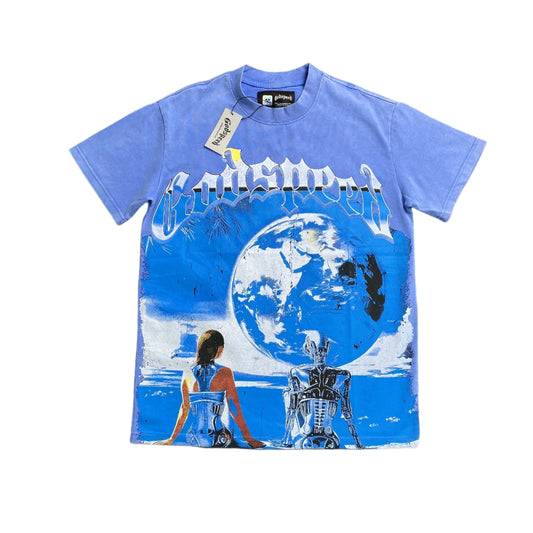 T-SHIRT GODSPEED ARTIFICIAL LOVE BLEU DÉLAVÉ