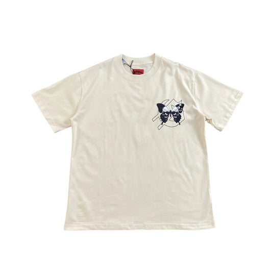 T-SHIRT EFFET PAPILLON GODSPEED BONE BLANC