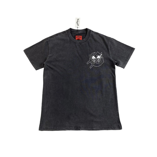 T-SHIRT EFFET PAPILLON GODSPEED NOIR DÉLAVÉ