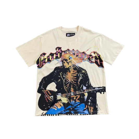 T-SHIRT GODSPEED ROCK DREAMS BONE BLANC