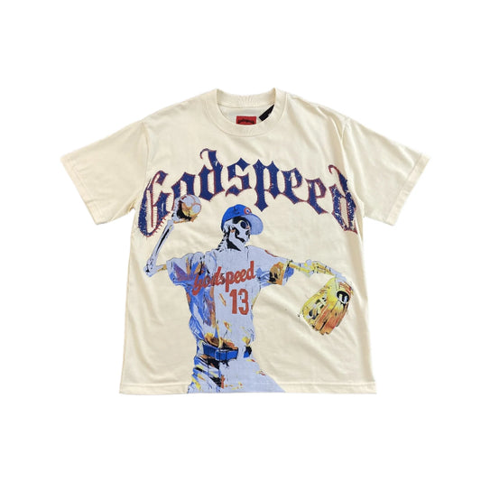 T-SHIRT GODSPEED STRIKE OS BLANC