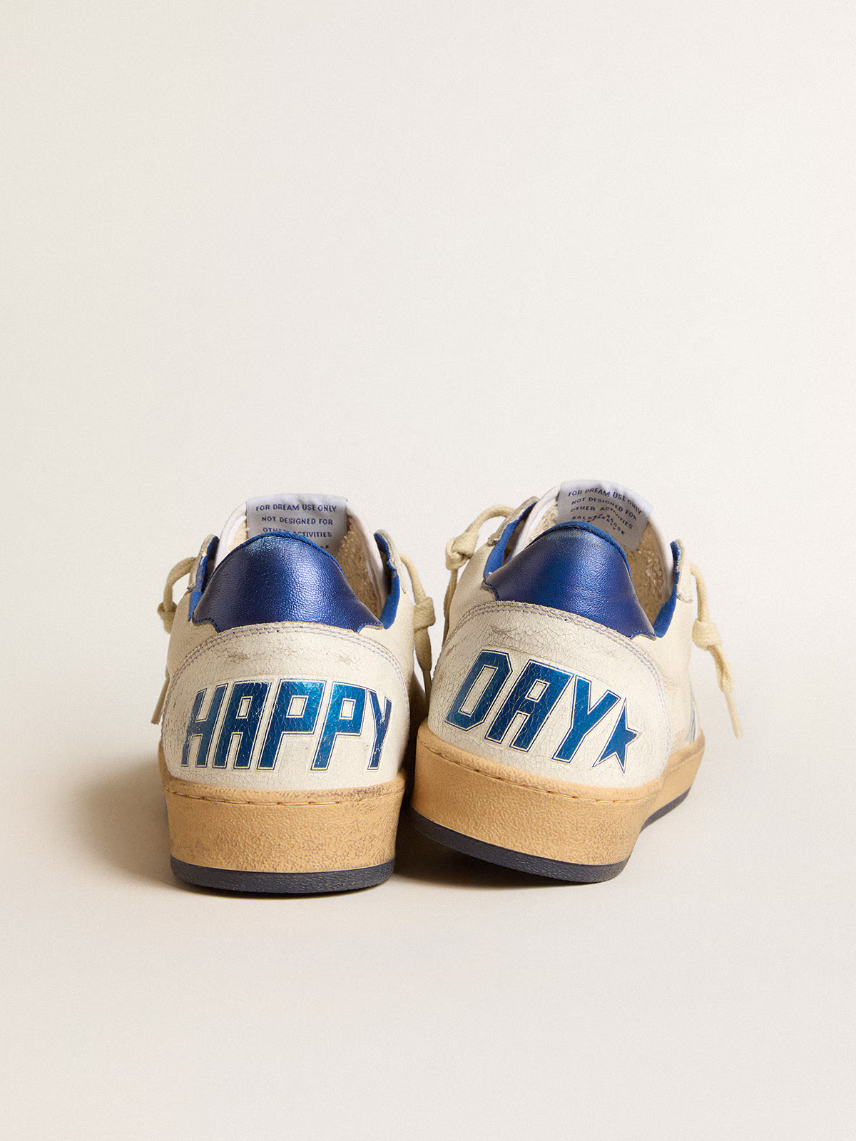 Golden Goose Ball Star Sneaker – Cream & Royal Blue