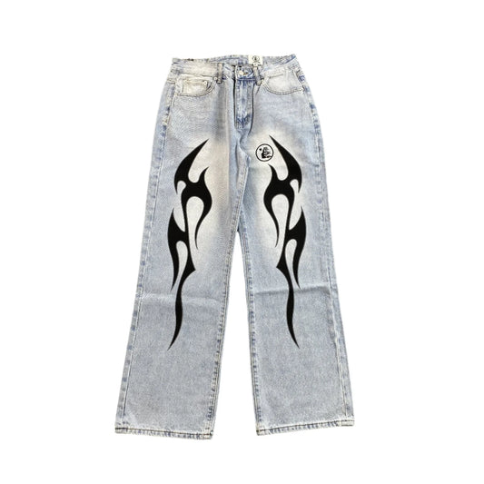 Jean Hellstar Black Flame bleu délavé