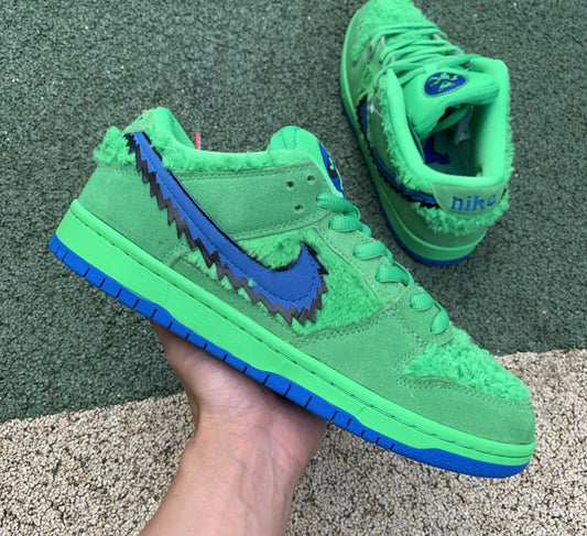 NIKE Air force 1 SB Dunk Low Grateful Dead green bears