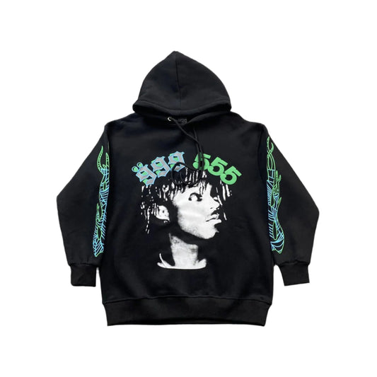 Sweat à capuche noir Juice Wrld x Sp5der