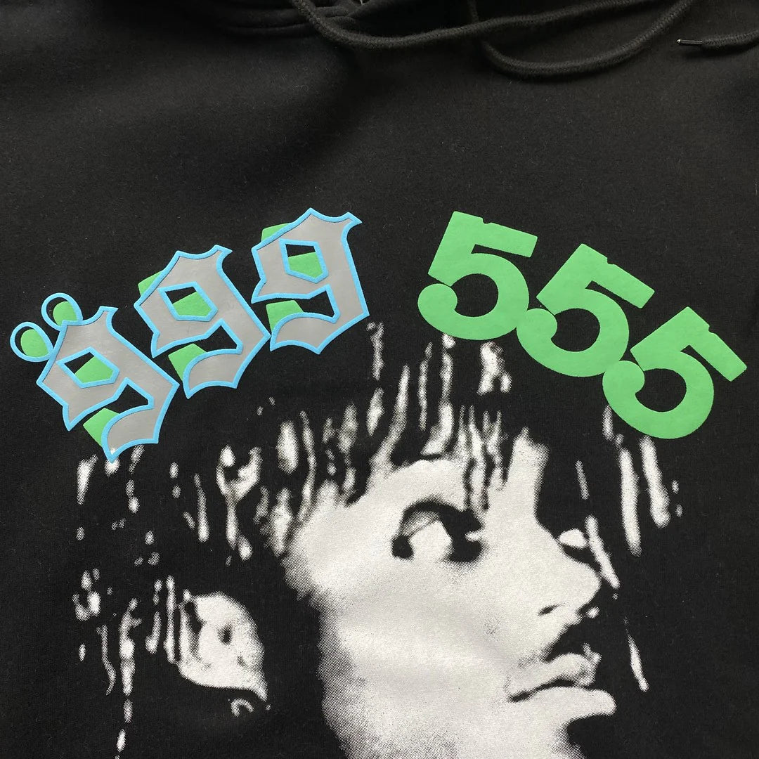 Sweat à capuche noir Juice Wrld x Sp5der