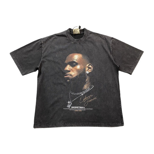T-SHIRT ICON LEBRON JAMES GRIS FONCÉ