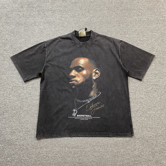 T-SHIRT ICON LEBRON JAMES GRIS FONCÉ