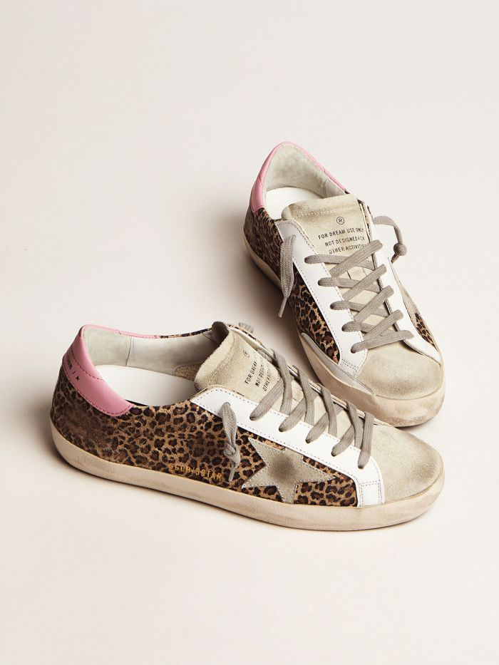 GOLDEN GOOSE Leopard-print Suede Super-star Sneakers
