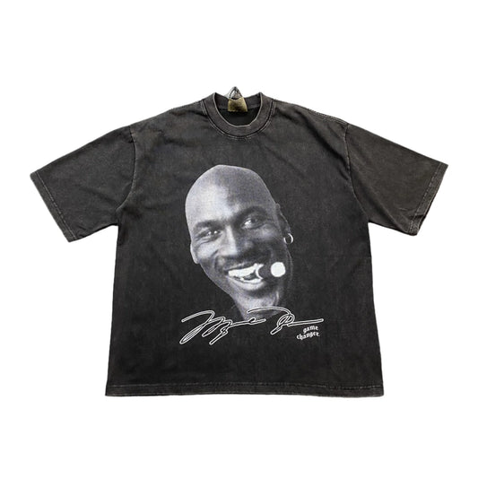 T-SHIRT ICON MICHAEL JORDAN VINTAGE GRIS FONCÉ