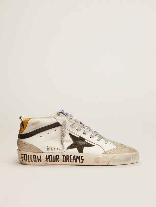 GOLDEN GOOSE Mid Star Ltd Sneakers With Leather And Suede Upper And Snake-print Leather Star