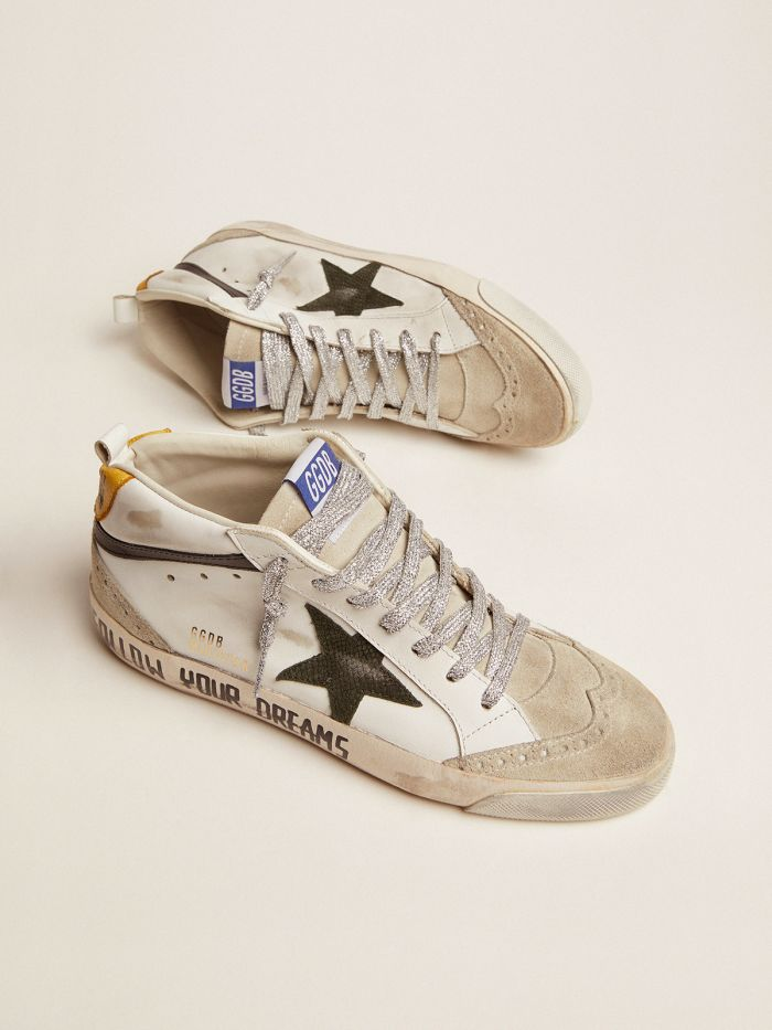 GOLDEN GOOSE Mid Star Ltd Sneakers With Leather And Suede Upper And Snake-print Leather Star
