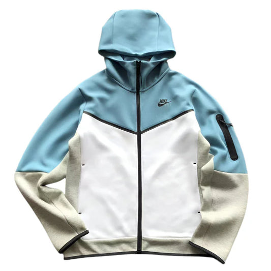 Sweat à capuche Nike Tech Fleece x Bleu bébé/Gris/Blanc