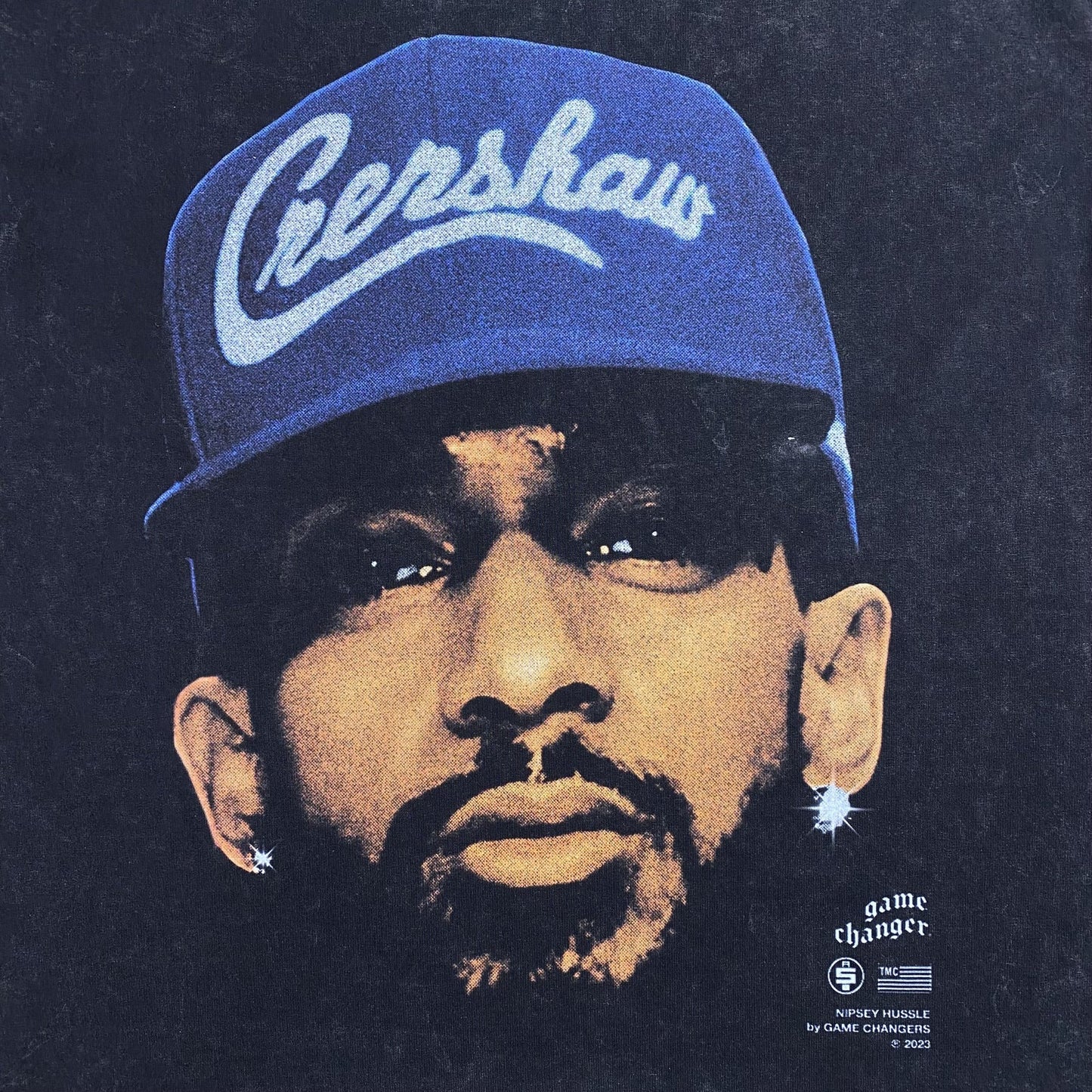 T-SHIRT ICON NIPSEY HUSSLE GRIS FONCÉ