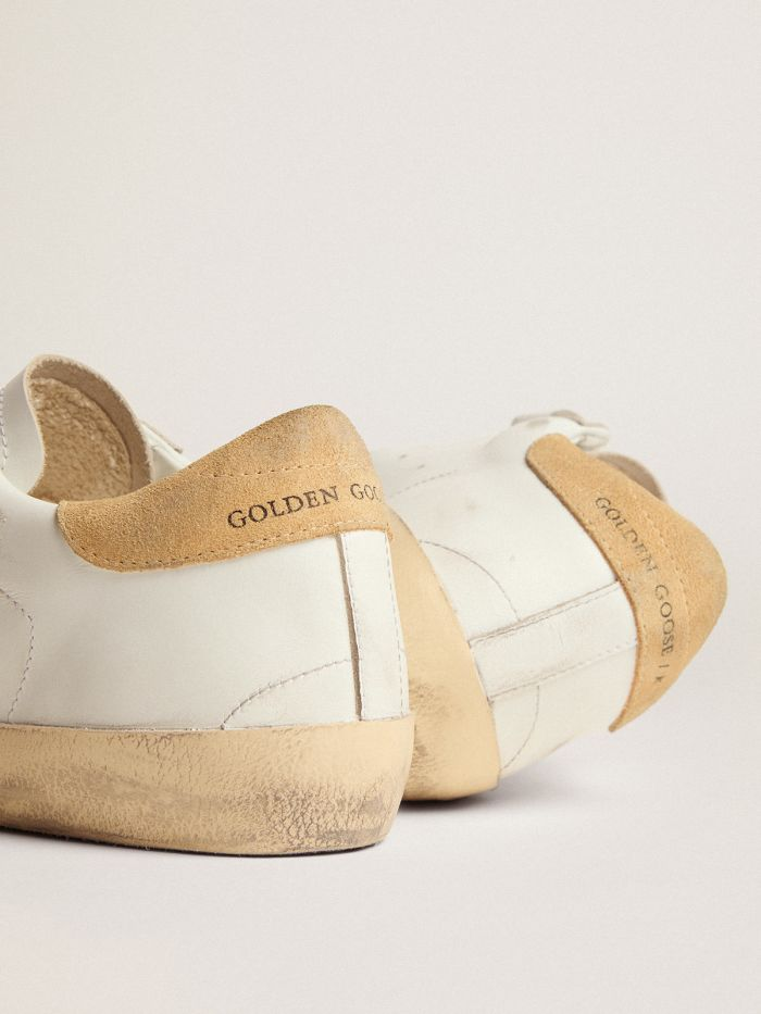 GOLDEN GOOSE Old School Sneakers With Pink Glitter Star And Sand-colored Suede Heel Tab