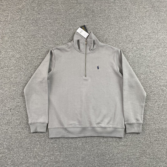 POLO RALPH LAUREN QUARTER ZIP SWEATSHIRT GREY