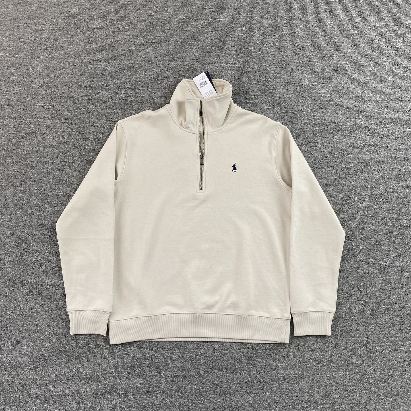 POLO RALPH LAUREN QUARTER ZIP SWEATSHIRT WHITE