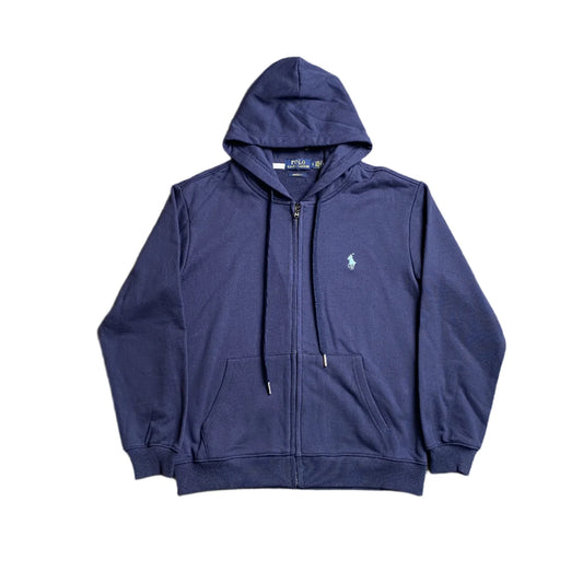 POLO RALPH LAUREN ZIP UP HOODIE NAVY