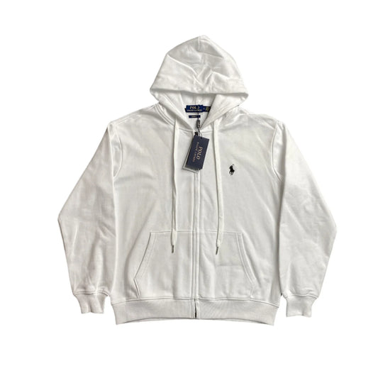 POLO RALPH LAUREN ZIP-UP HOODIE WHITE