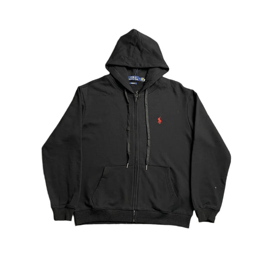 POLO RALPH LAUREN ZIP UP HOODIE BLACK