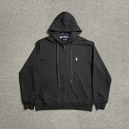 POLO RALPH LAUREN ZIP UP HOODIE BLACK