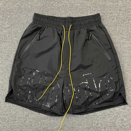 SHORT RHUDE RH LOGO NOIR SUR NOIR