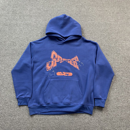 Sweat à capuche SP5DER bleu marine