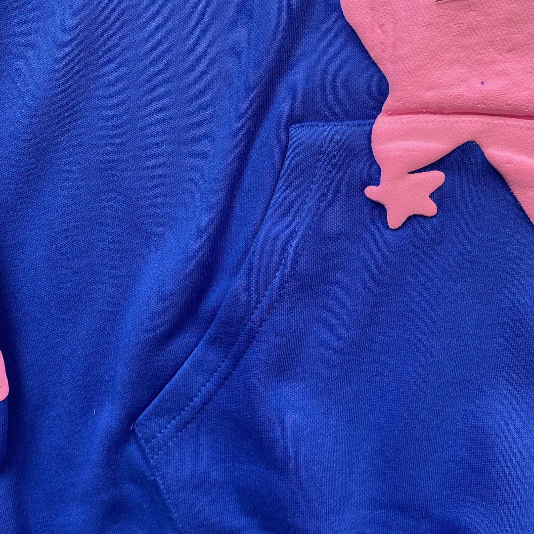 Sweat à capuche SP5DER BELUGA bleu