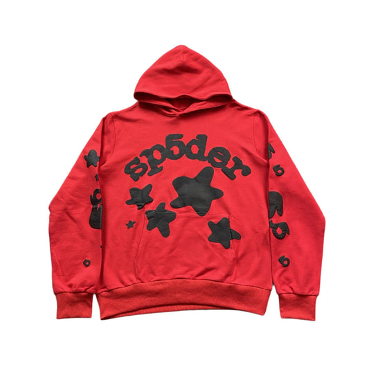 Sweat à capuche SP5DER BELUGA rouge