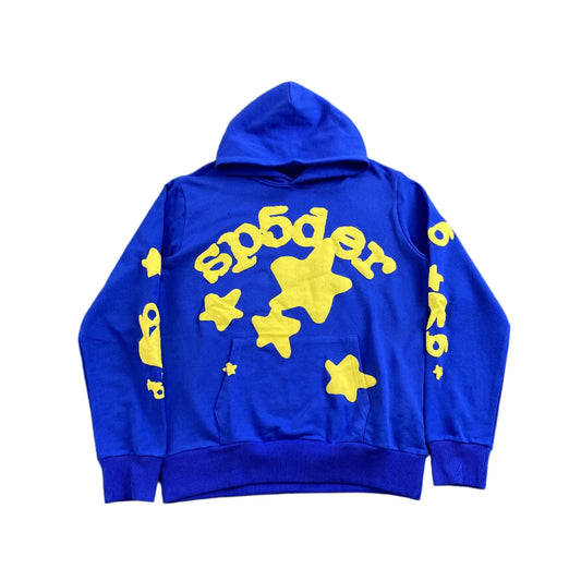Sweat à capuche SP5DER BELUGA TC bleu